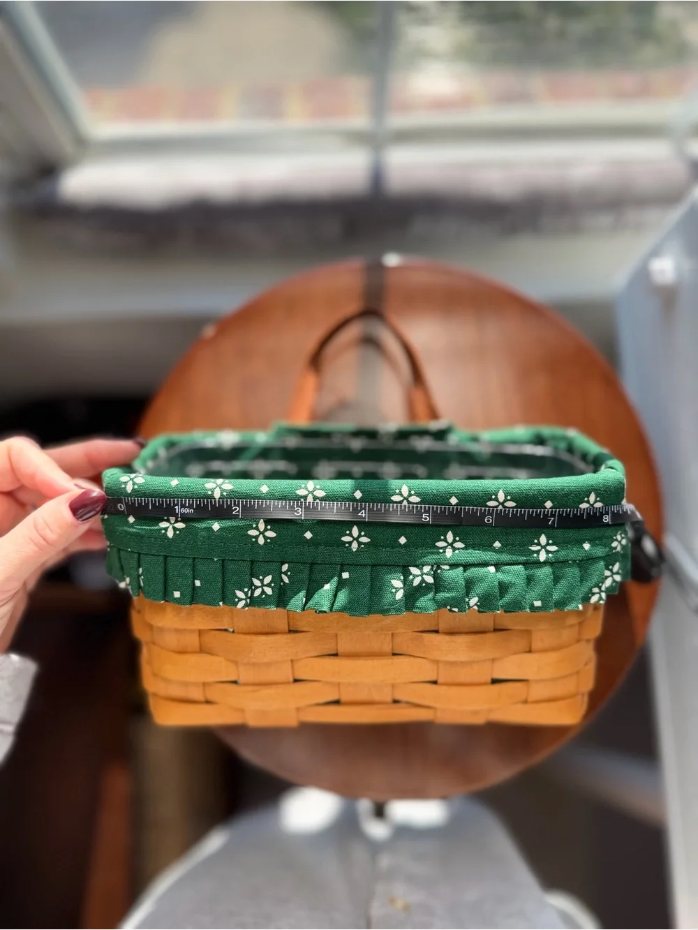 Longaberger Basket with Brown Handle